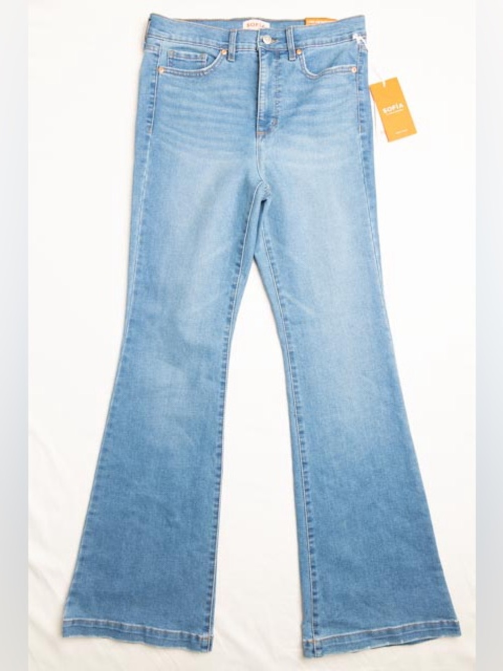 sofia by sofia vergara Light Vintage Denim Blue Flare High Rise Jeans